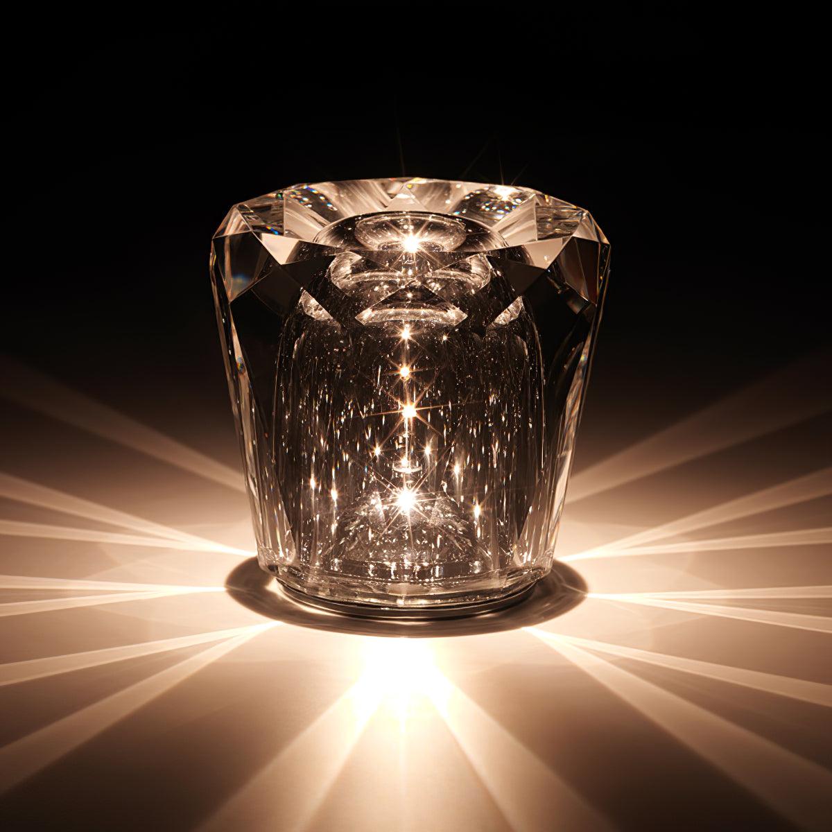 Crystal Diamond Table Lamp | Elegant Rechargeable Decorative Light