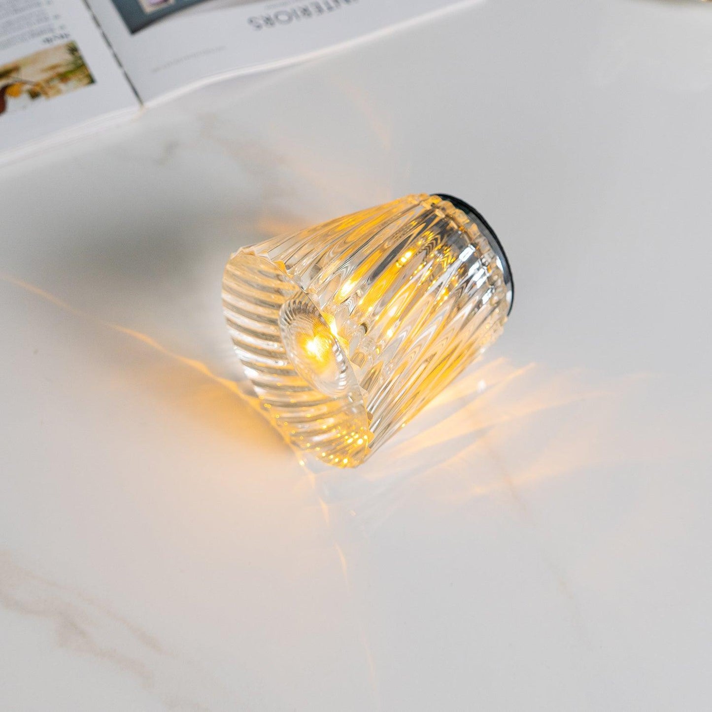 Crystal Diamond Table Lamp | Elegant Rechargeable Decorative Light