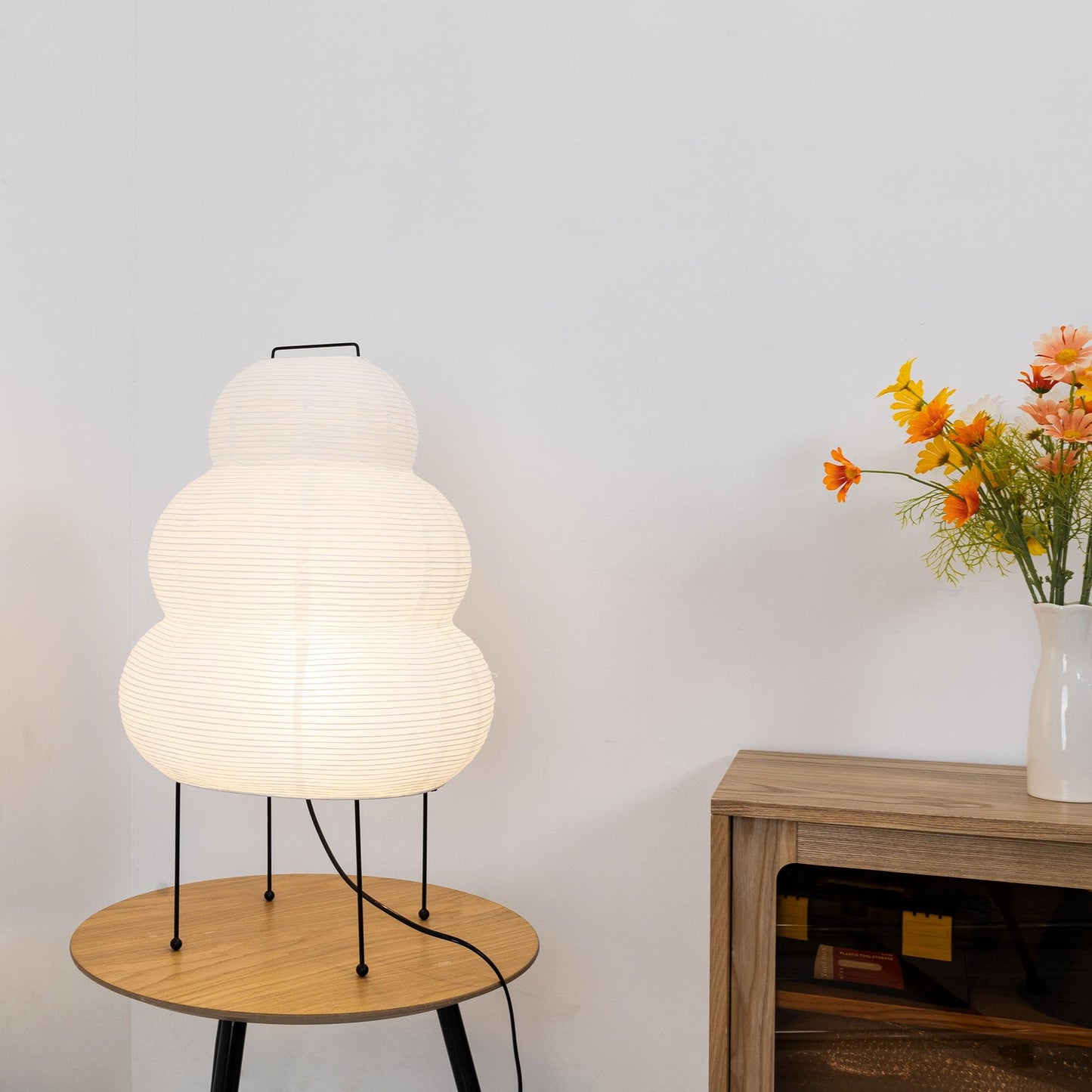 Modern Paper Table Lamp | Floor Lamp with Soft Glow for Living Room and Bedroom
