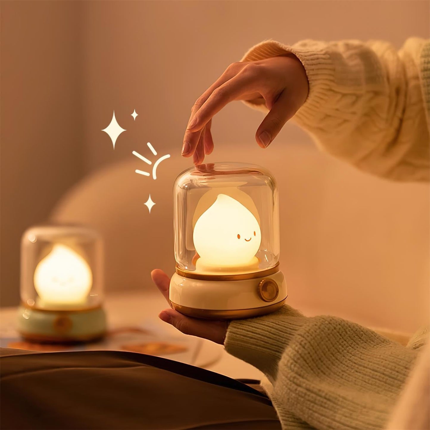 Vintage LED Night Light | Adjustable Bedside Table Lamp