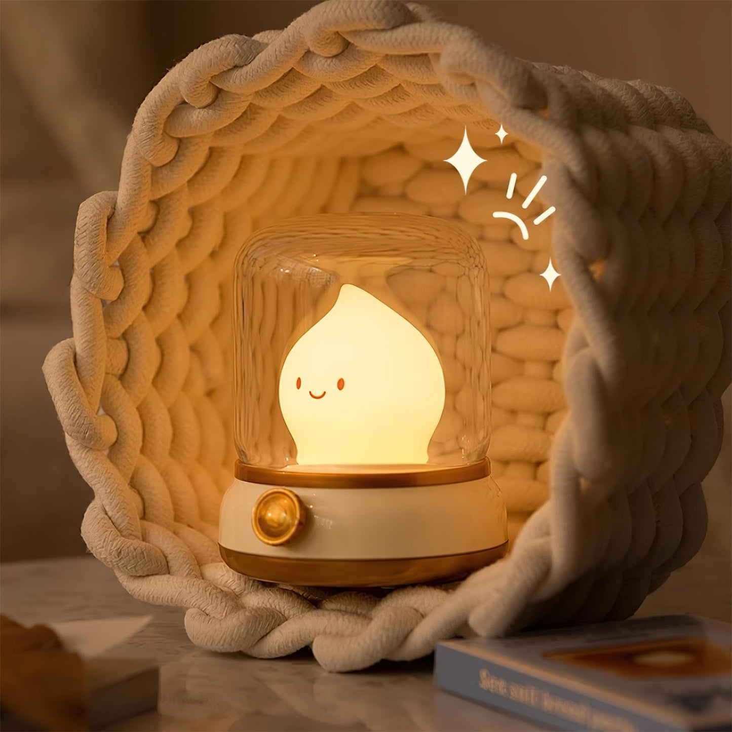 Vintage LED Night Light | Adjustable Bedside Table Lamp