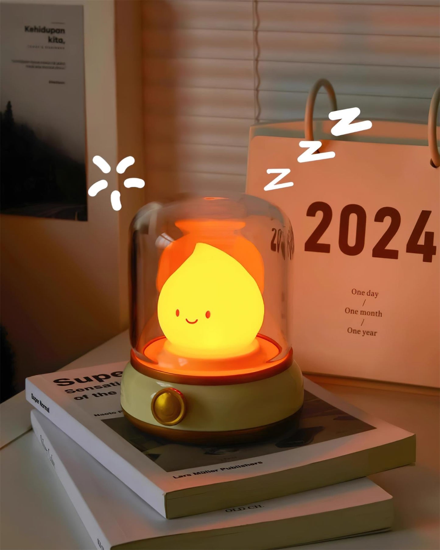 Vintage LED Night Light | Adjustable Bedside Table Lamp