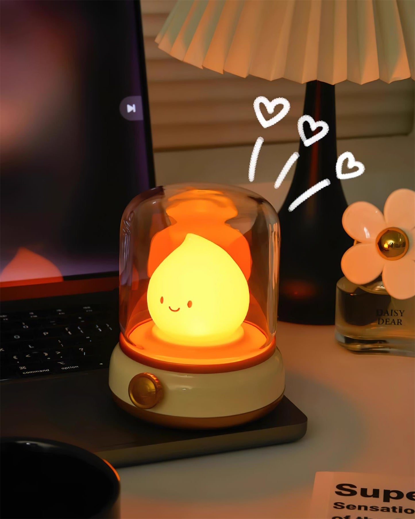 Vintage LED Night Light | Adjustable Bedside Table Lamp
