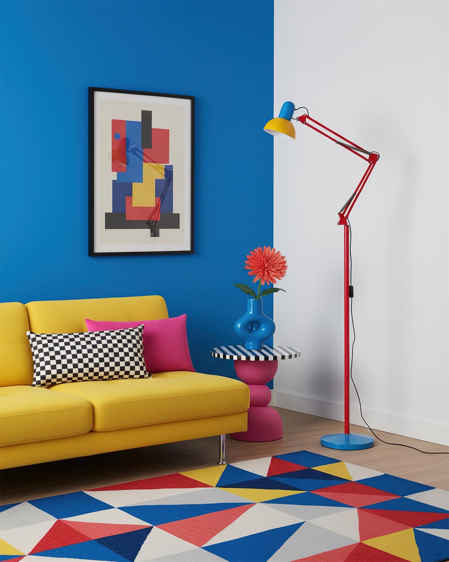 Adjustable Modern Floor Lamp | Colourful Standing Light for Living Room