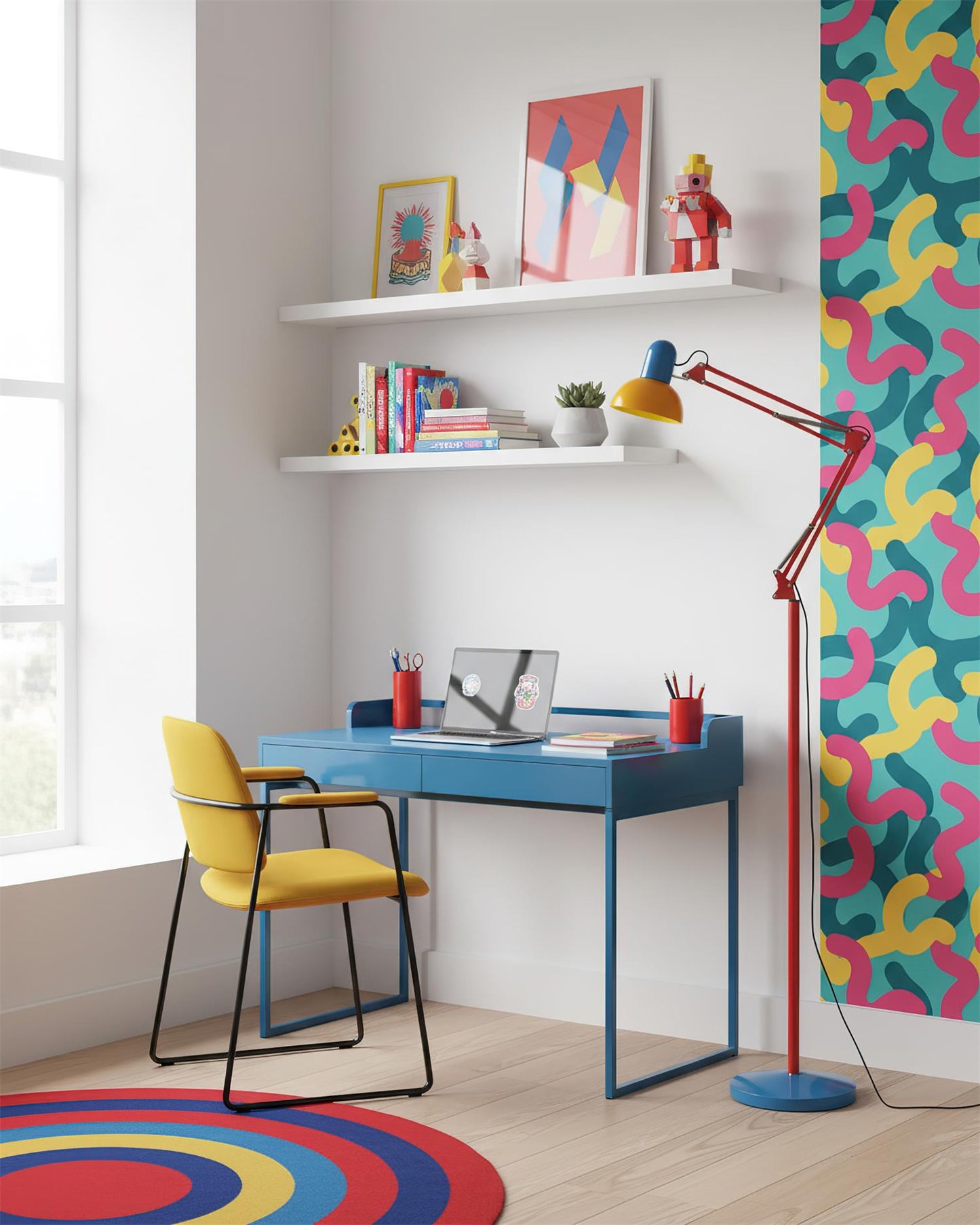 Adjustable Modern Floor Lamp | Colourful Standing Light for Living Room