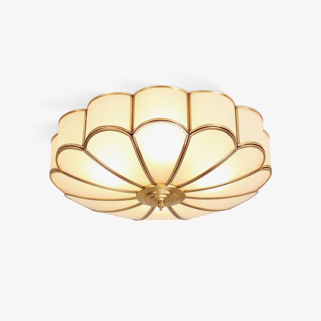 Flower Shape Glass Ceiling Lamp | Elegant Bedroom and Living Room Light Fixture