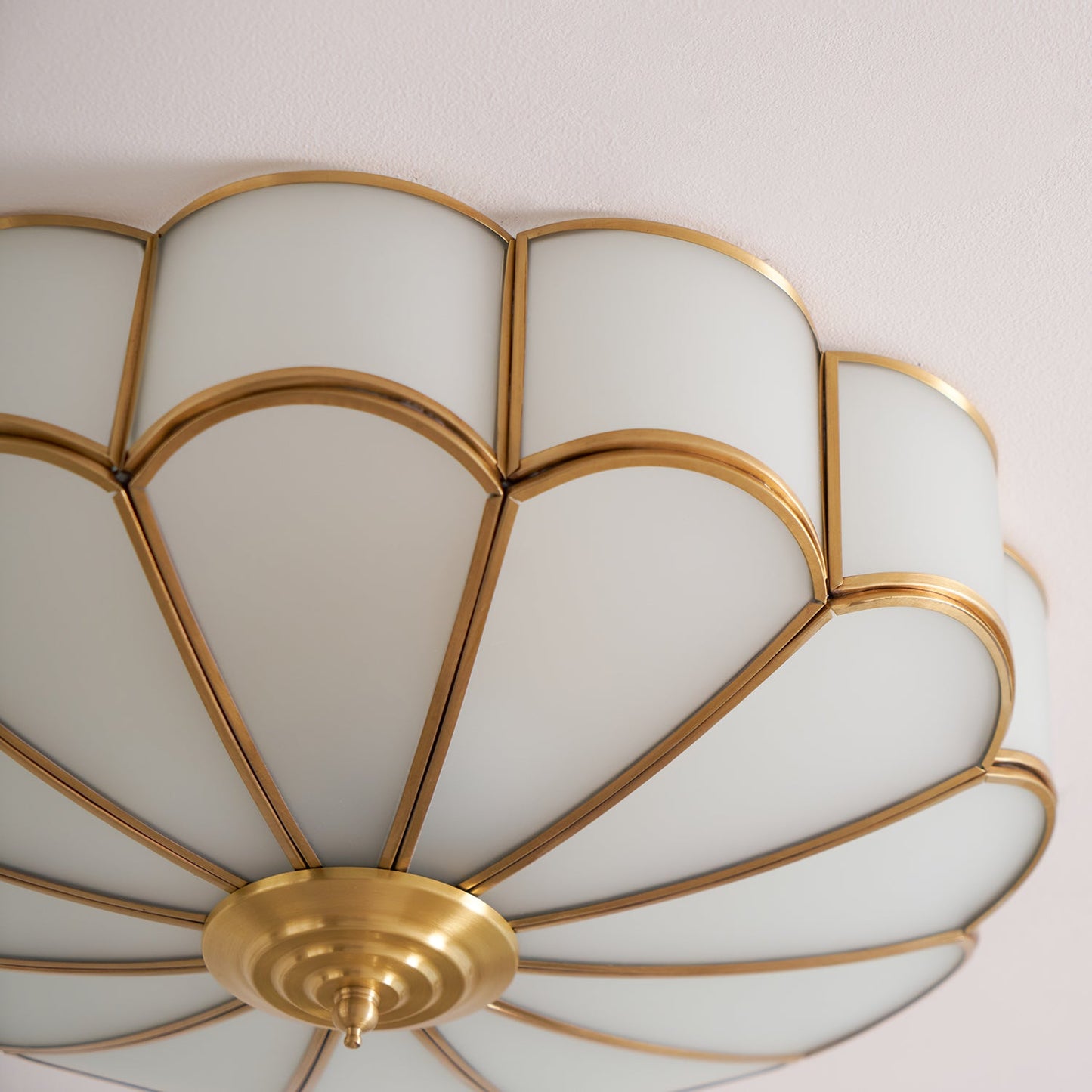 Flower Shape Glass Ceiling Lamp | Elegant Bedroom and Living Room Light Fixture