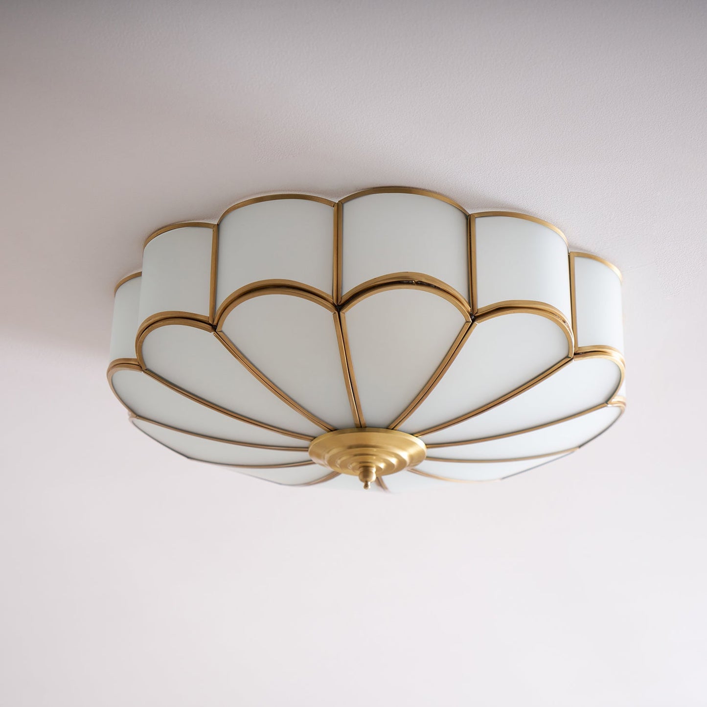 Flower Shape Glass Ceiling Lamp | Elegant Bedroom and Living Room Light Fixture