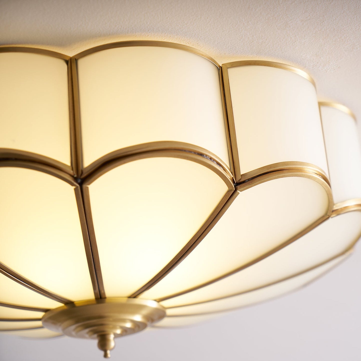 Flower Shape Glass Ceiling Lamp | Elegant Bedroom and Living Room Light Fixture