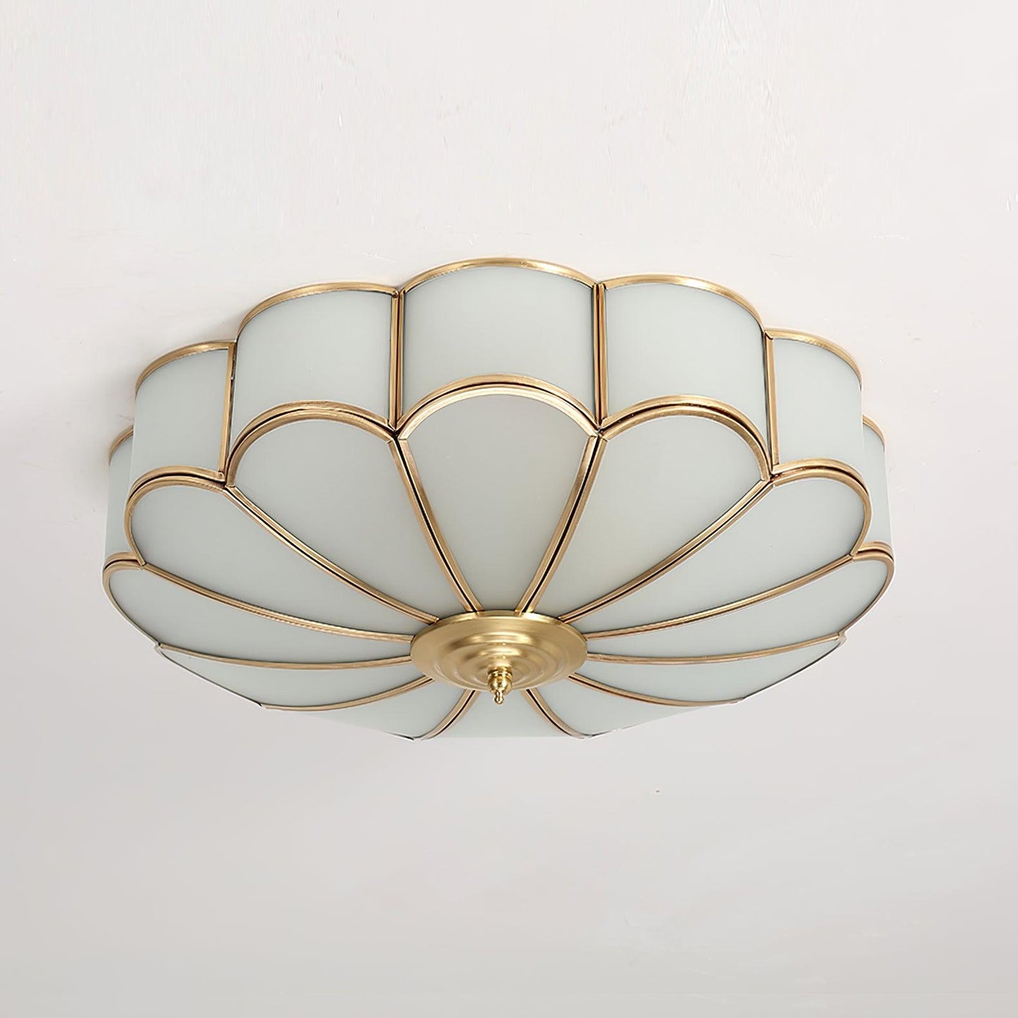 Flower Shape Glass Ceiling Lamp | Elegant Bedroom and Living Room Light Fixture