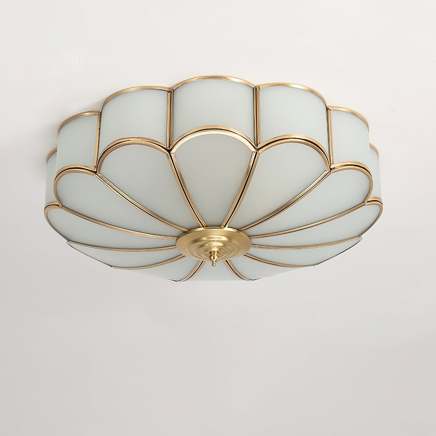 Flower Shape Glass Ceiling Lamp | Elegant Bedroom and Living Room Light Fixture