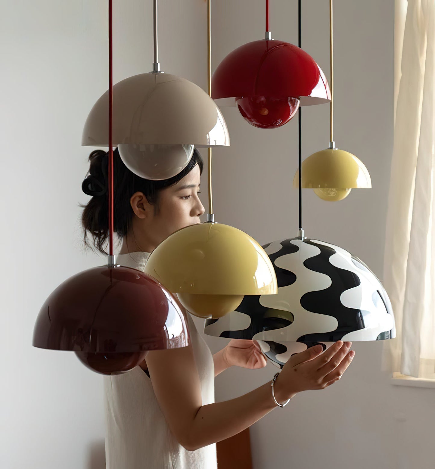 Modern Dome Pendant Light | Minimalist Ceiling Lamp for Dining or Living Room