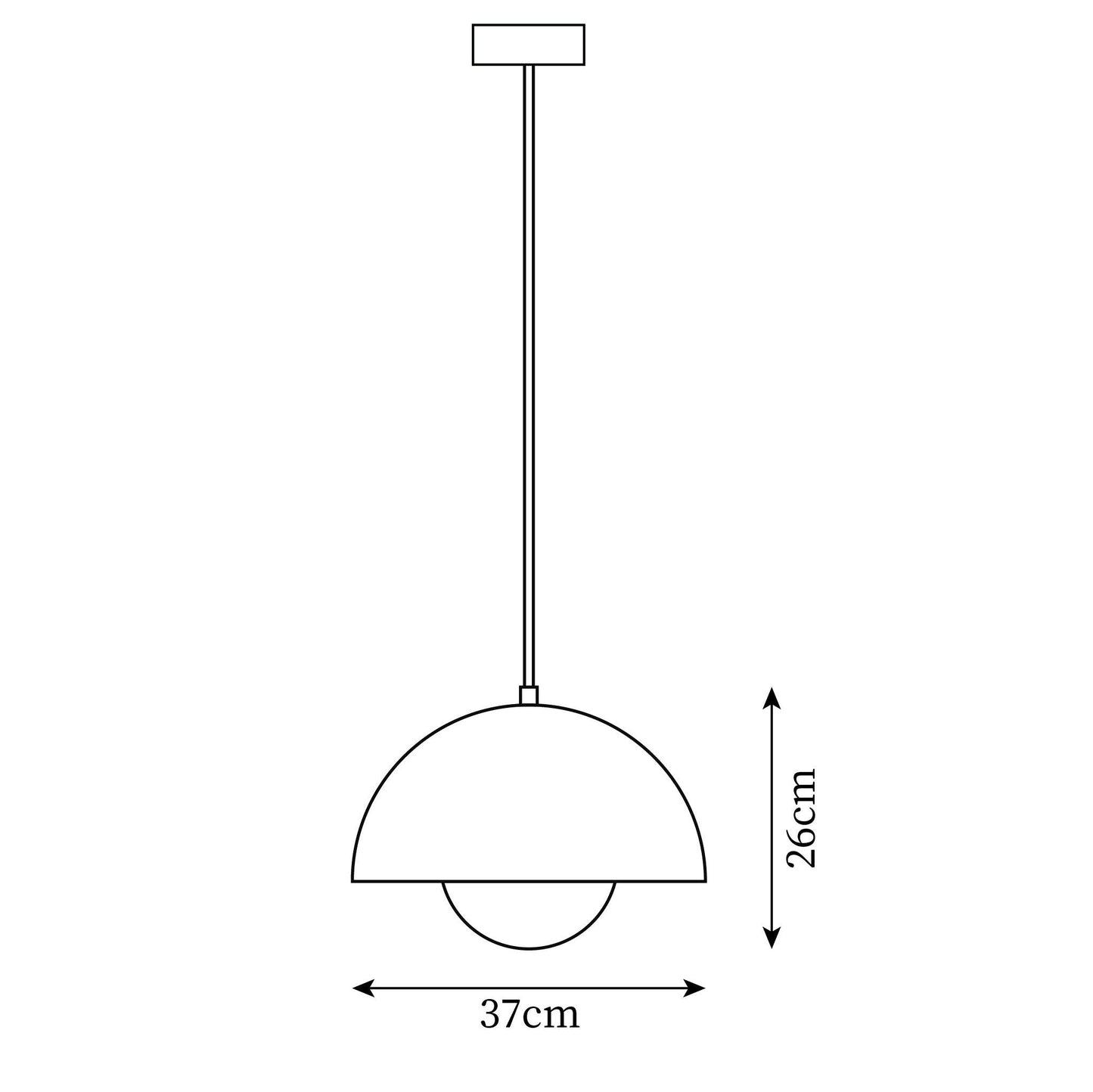 Modern Dome Pendant Light | Minimalist Ceiling Lamp for Dining or Living Room