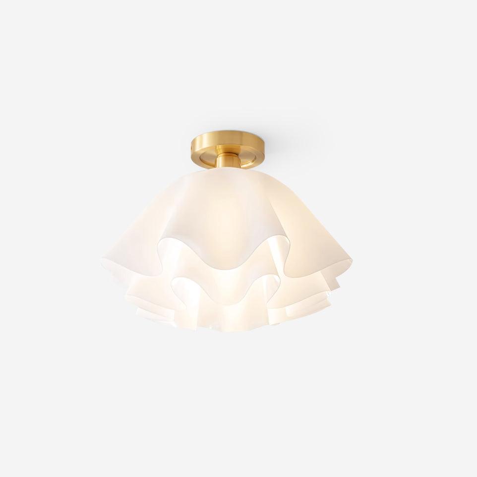 Modern Pleated Ceiling Light | Elegant Flush Mount Lamp for Bedroom or Living Room
