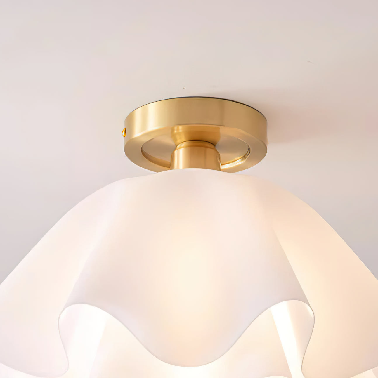 Modern Pleated Ceiling Light | Elegant Flush Mount Lamp for Bedroom or Living Room