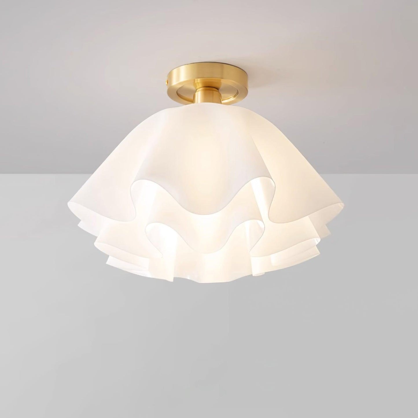 Modern Pleated Ceiling Light | Elegant Flush Mount Lamp for Bedroom or Living Room