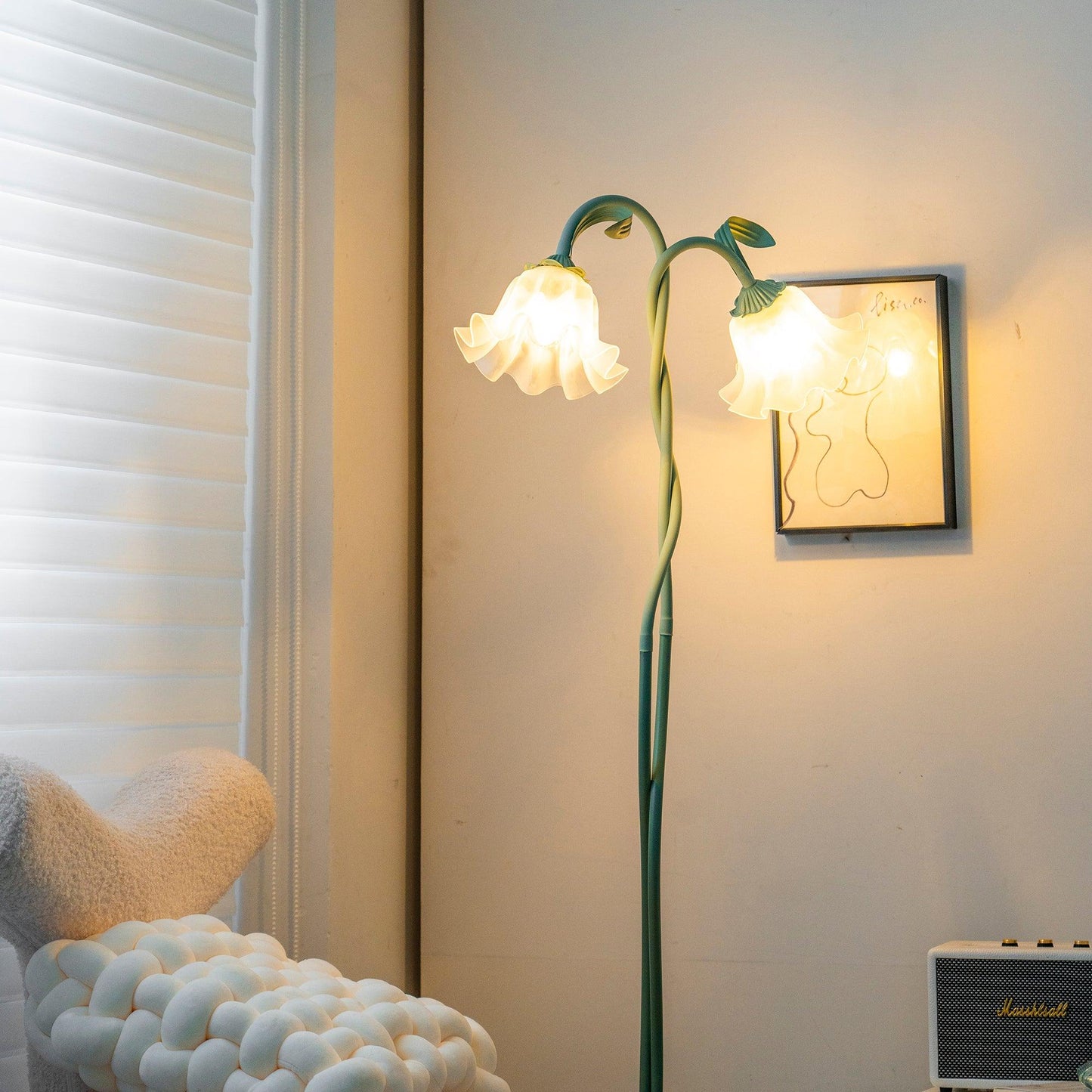 Floral Inspired Floor Lamp | Elegant Standing Light for Living Room