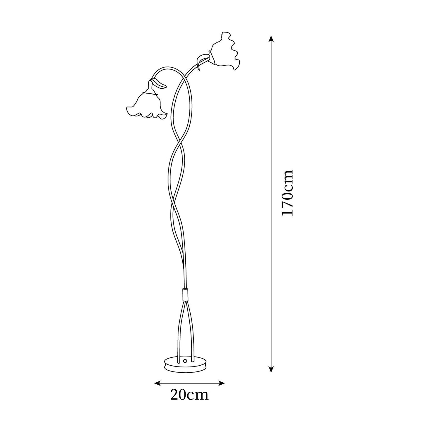 Floral Inspired Floor Lamp | Elegant Standing Light for Living Room