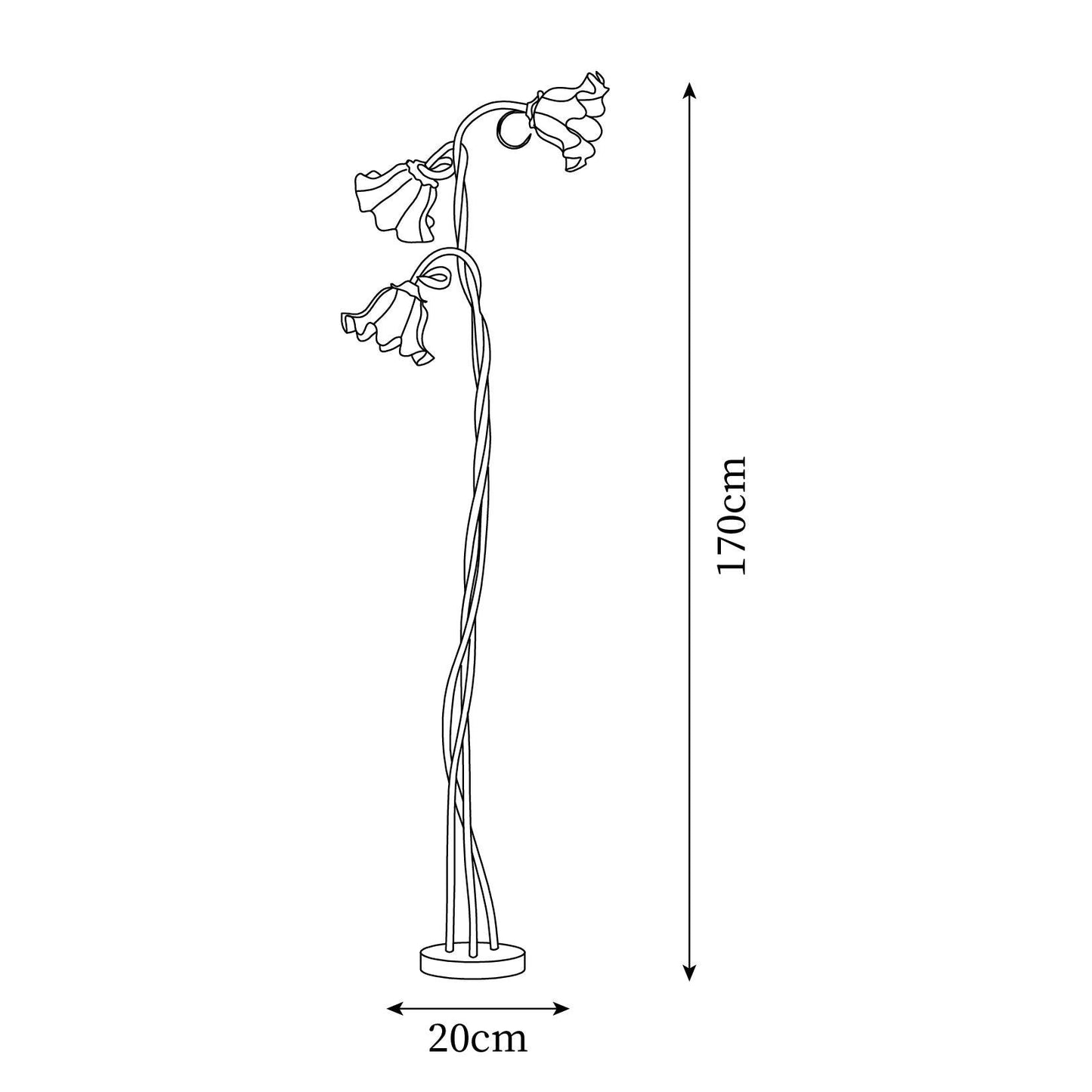 Floral Inspired Floor Lamp | Elegant Standing Light for Living Room