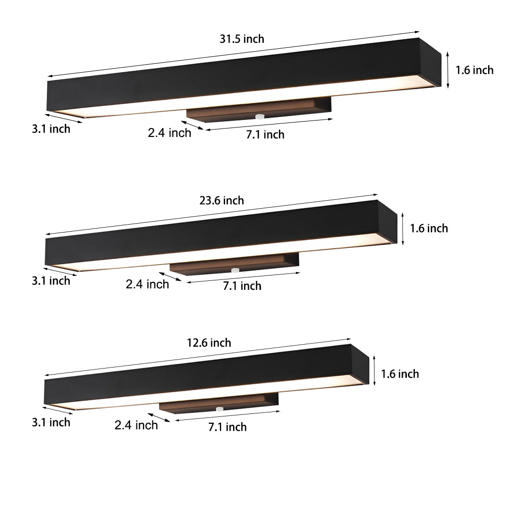 Outdoor Motion Sensor Wall Light in Modern Black | Waterproof LED Wall Lamp