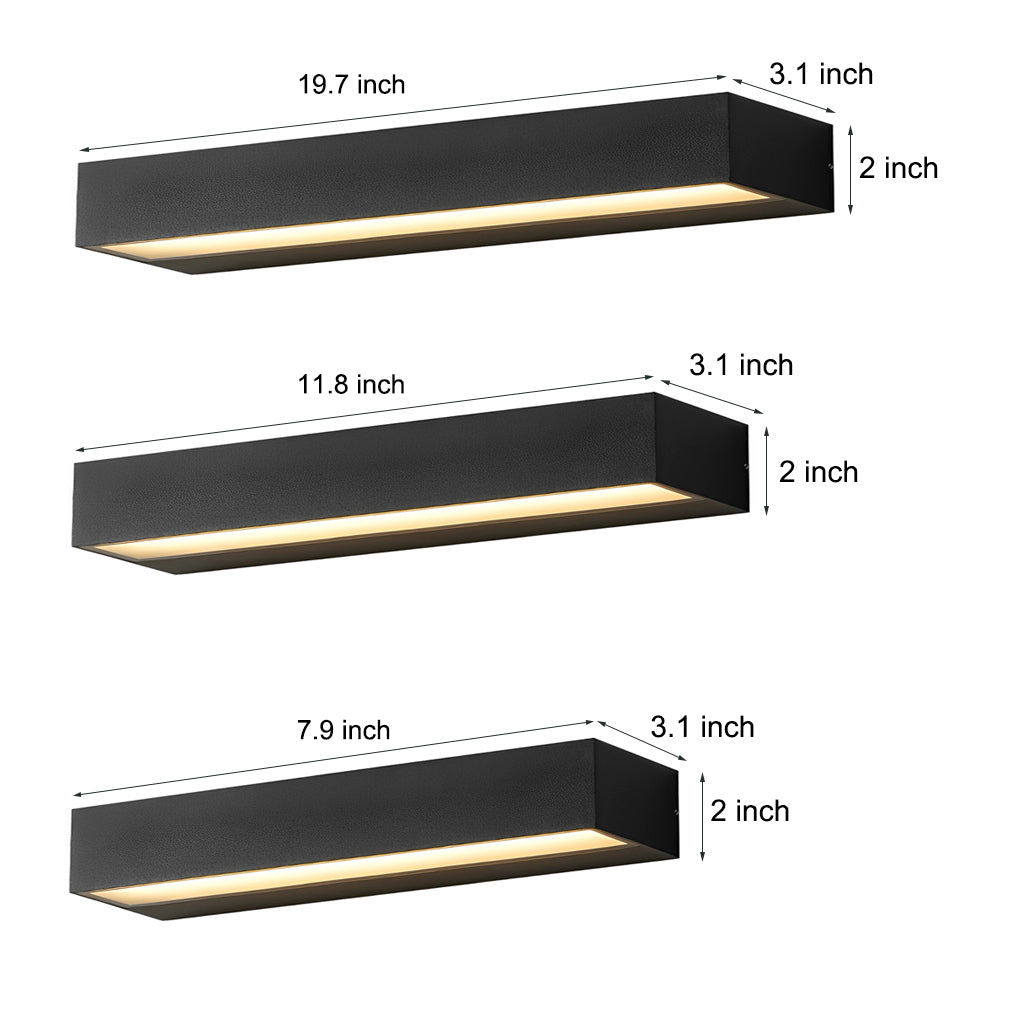 Outdoor LED Wall Lamp in Modern Rectangular Design | Waterproof Porch Light