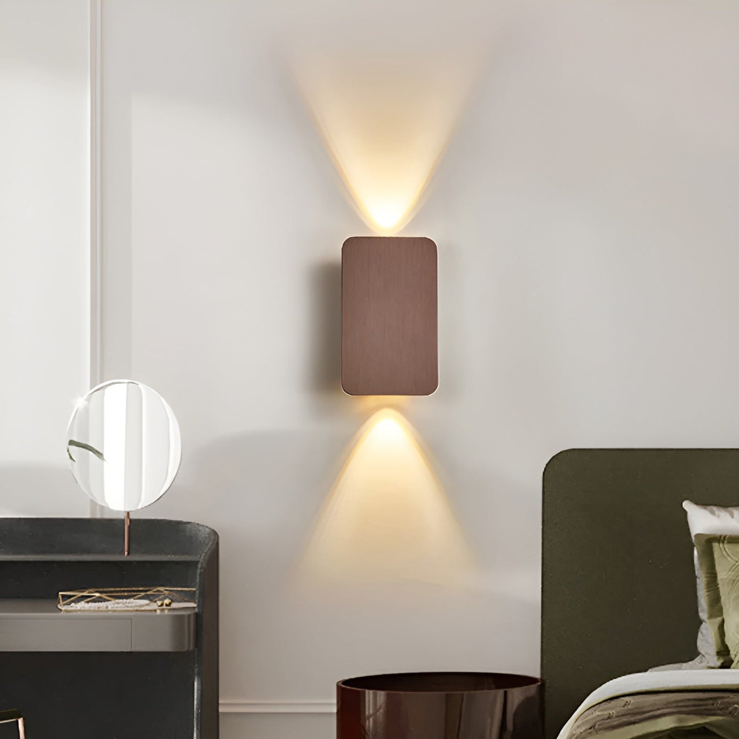 Modern Rectangle LED Wall Lamp with Up and Down Light | Indoor Wall Sconce Lighting