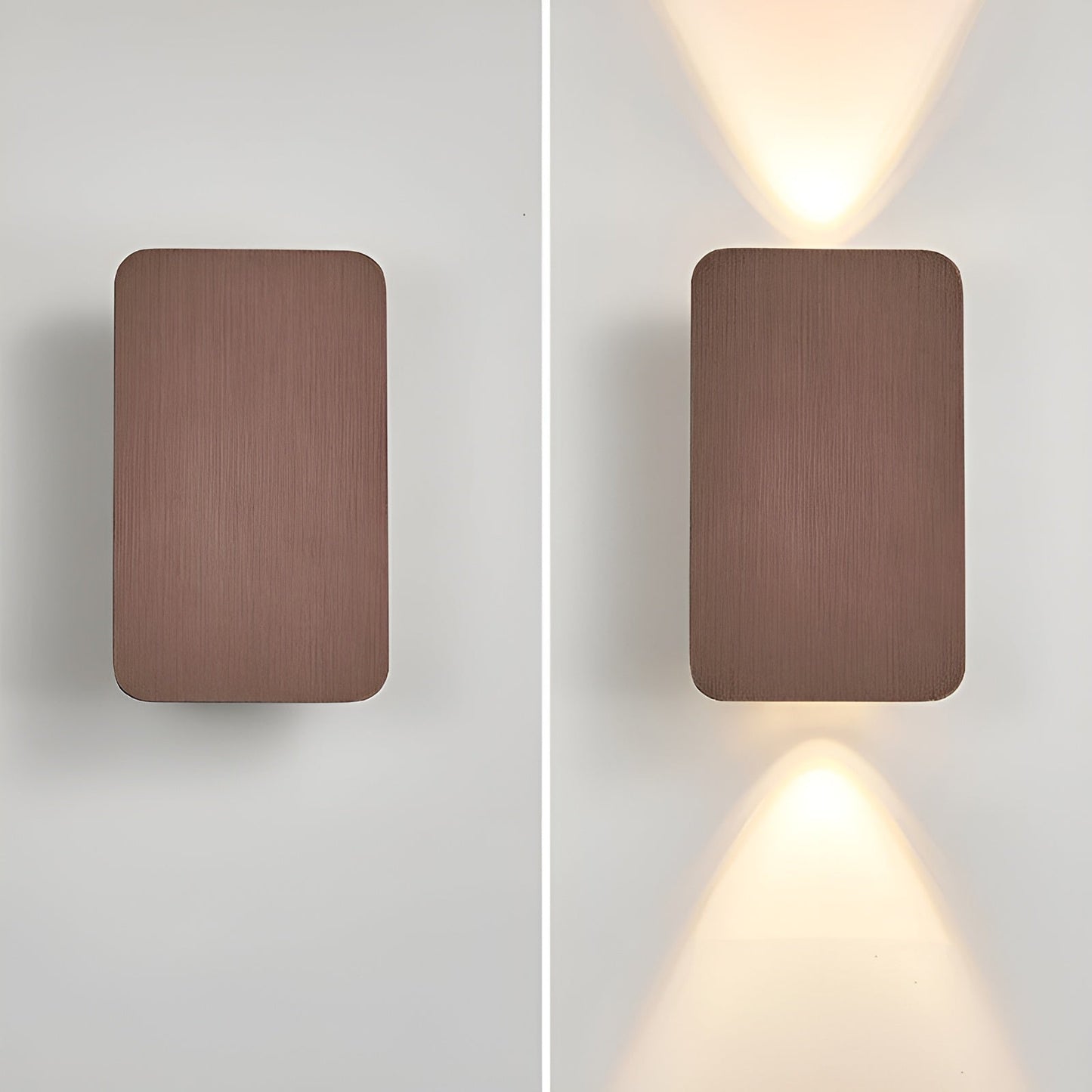 Modern Rectangle LED Wall Lamp with Up and Down Light | Indoor Wall Sconce Lighting
