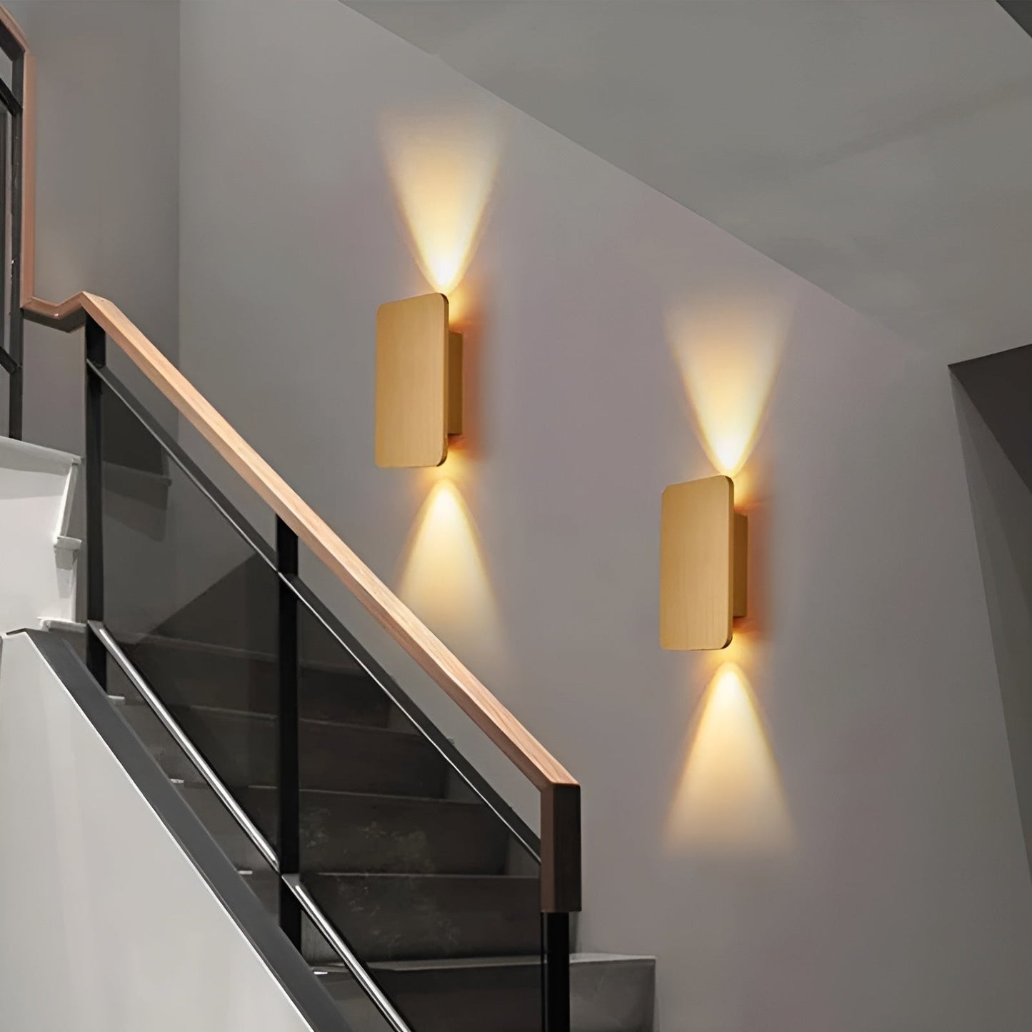 Modern Rectangle LED Wall Lamp with Up and Down Light | Indoor Wall Sconce Lighting