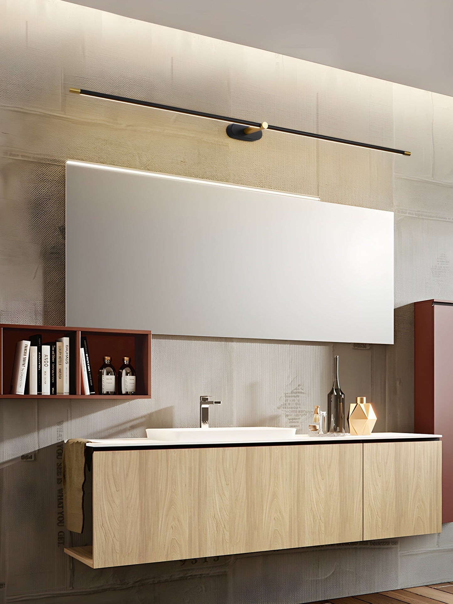 Rechargeable Linear Wall Lamp | Minimalist LED Light for Art or Living Spaces