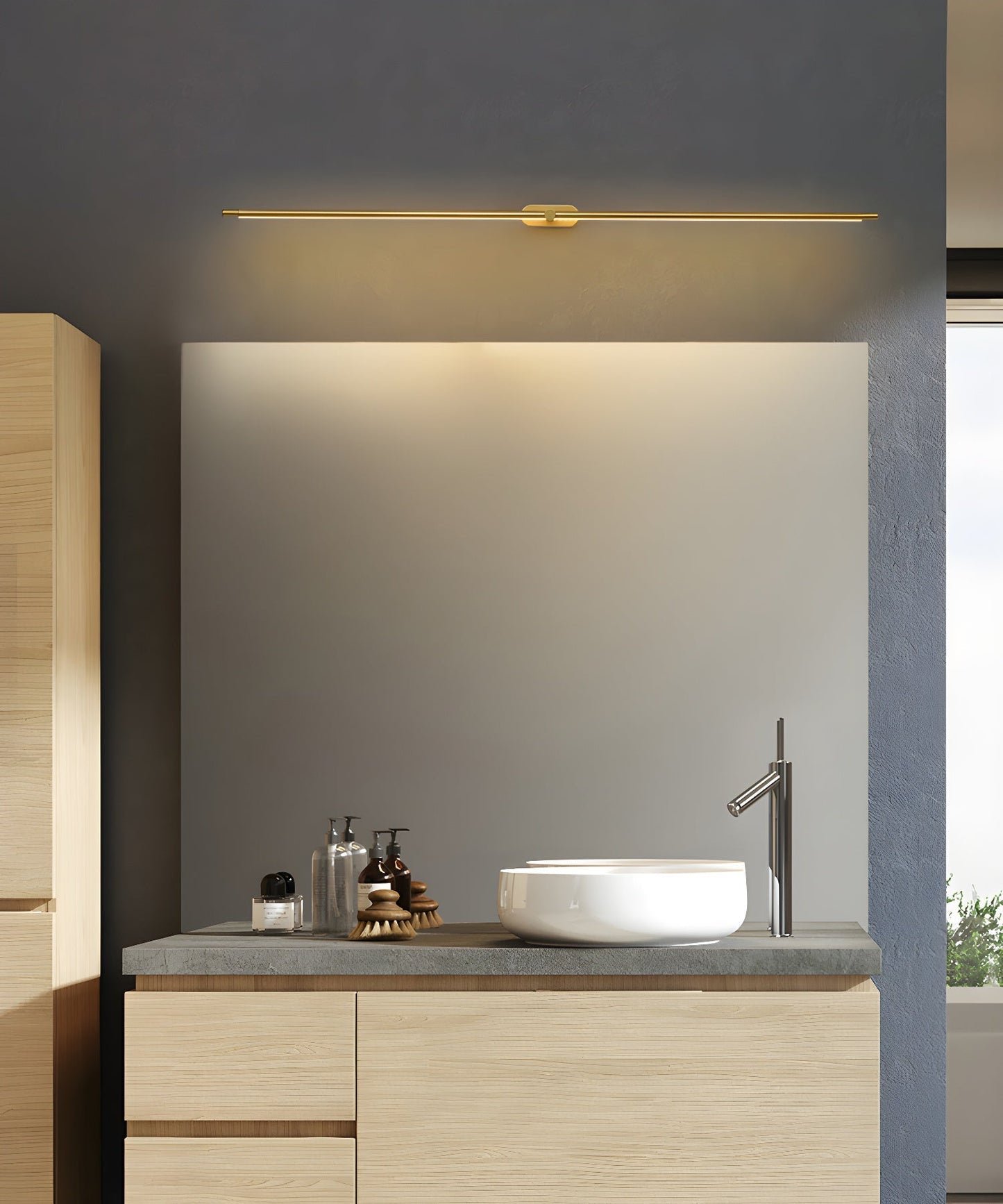 Rechargeable Linear Wall Lamp | Minimalist LED Light for Art or Living Spaces