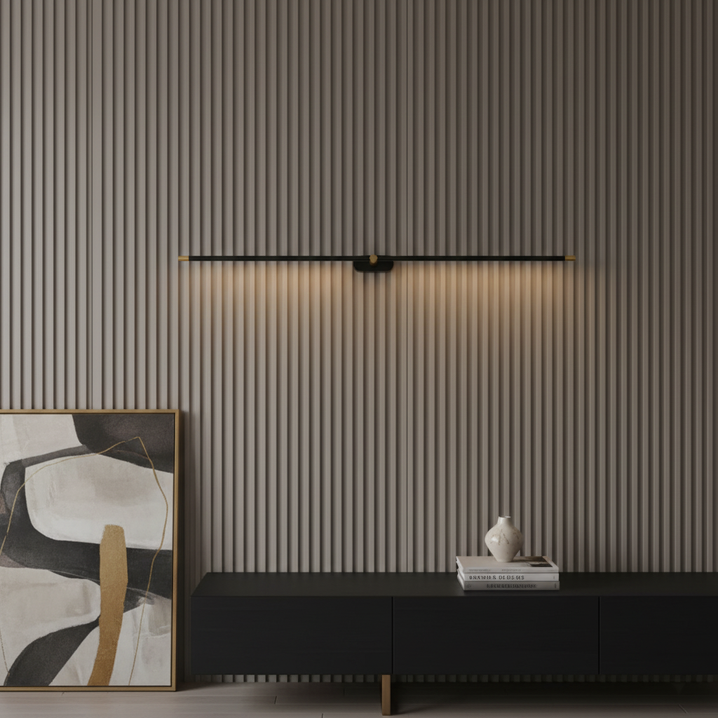 Rechargeable Linear Wall Lamp | Minimalist LED Light for Art or Living Spaces