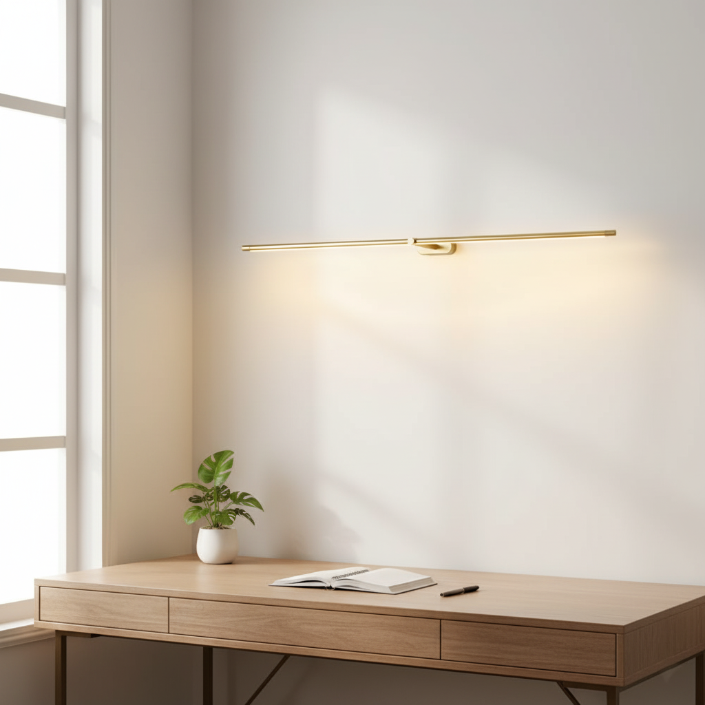 Rechargeable Linear Wall Lamp | Minimalist LED Light for Art or Living Spaces