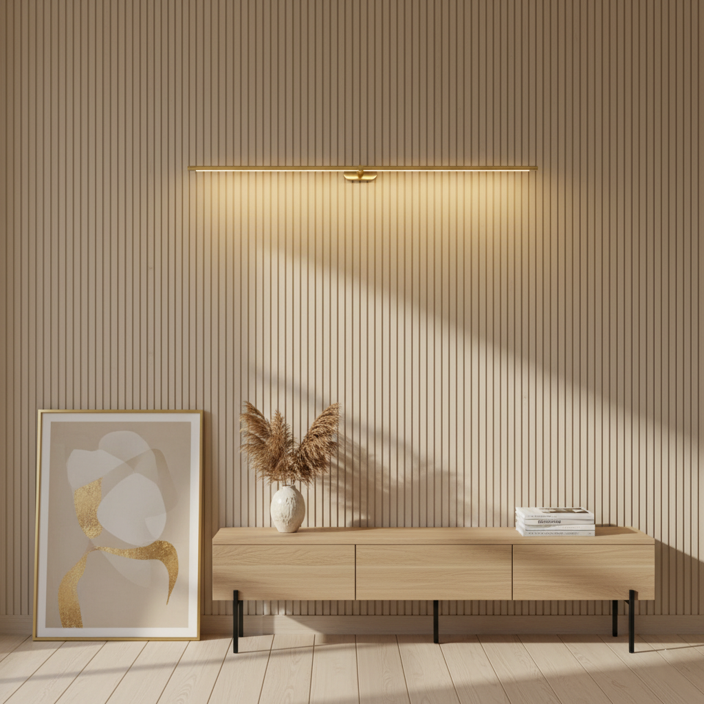 Rechargeable Linear Wall Lamp | Minimalist LED Light for Art or Living Spaces