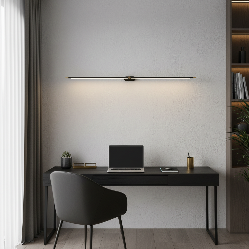 Rechargeable Linear Wall Lamp | Minimalist LED Light for Art or Living Spaces