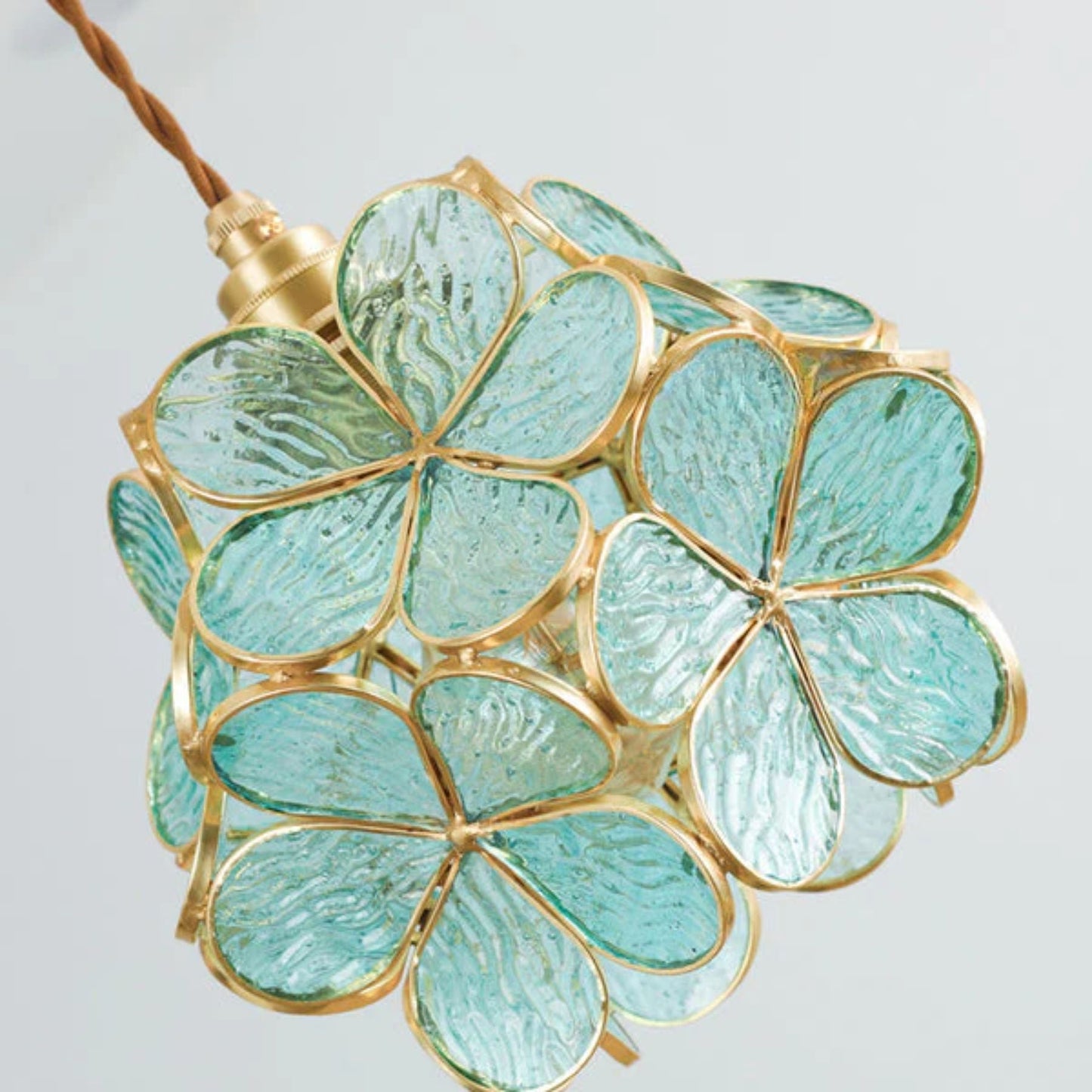 Vintage Flower Glass Pendant Ceiling Light | Elegant Hanging Lamp for Dining Room