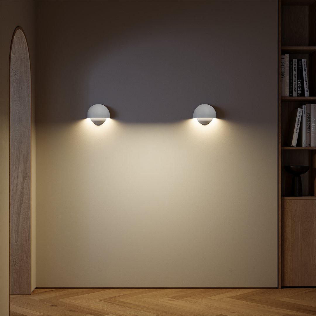 Round LED Wall Light Sconce | Modern Indoor Outdoor Bedroom Living Room Lamp