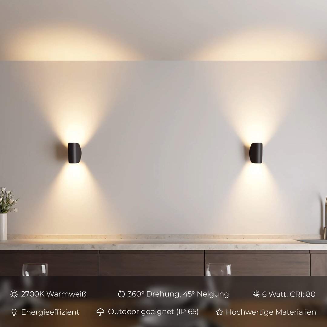 Adjustable LED Wall Light Sconce | Modern Indoor Outdoor Bedroom Rotating Lamp