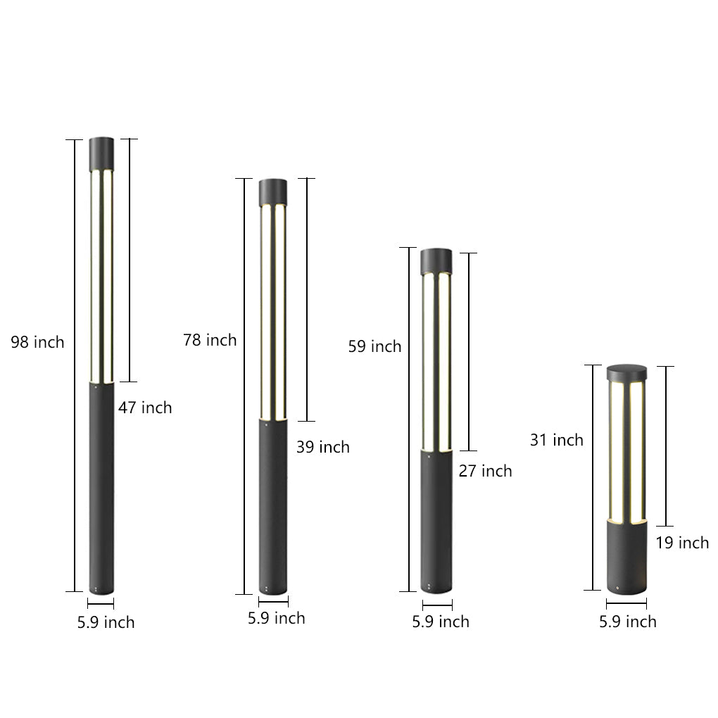 Outdoor LED Bollard Wall Lamp for Garden and Pathway | Modern Waterproof Post Light
