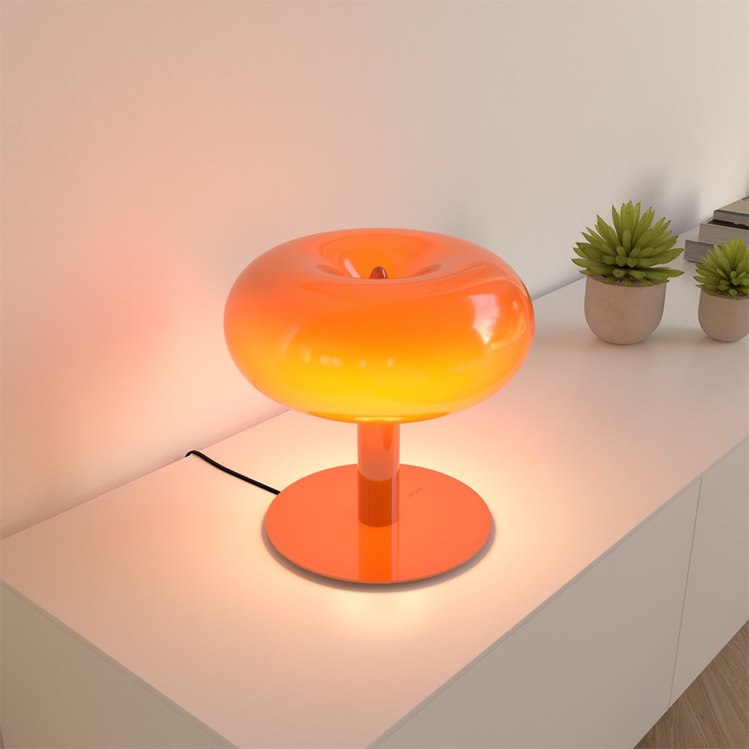 Retro Mushroom LED Table Lamp with Touch Dimmer | Modern Bedside and Desk Light