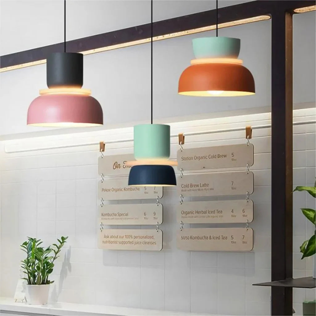 Modern Nordic Pendant Ceiling Light in Colour Block Design | Stylish Ceiling Lamp