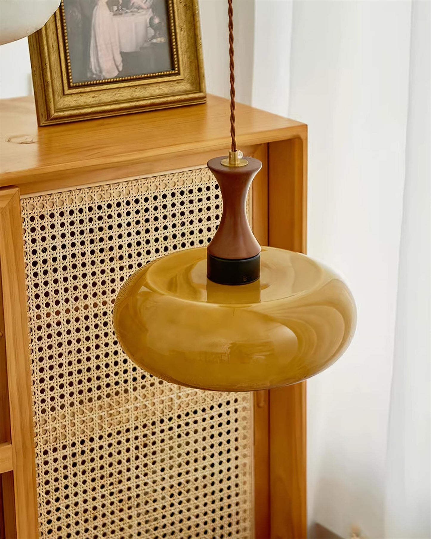 Antique Glass Pendant Light | Vintage Ceiling Lamp for Modern Interiors