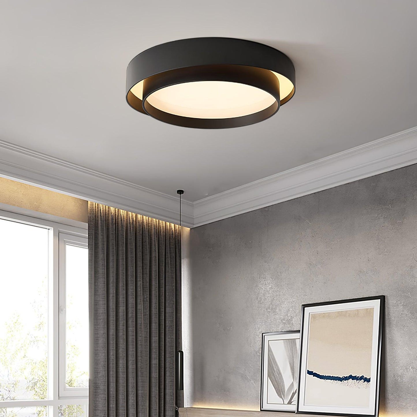 Modern Flush Mount LED Ceiling Light | Minimalist Round Ceiling Lamp