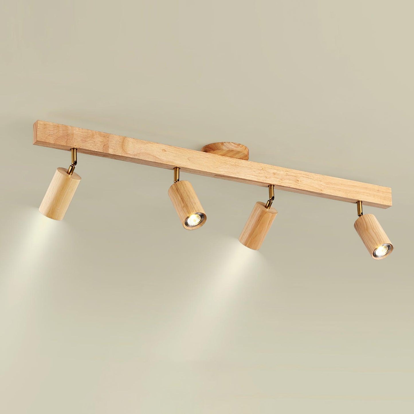 Wooden Track Ceiling Light | Modern LED Spotlight for Living Room or Hallway