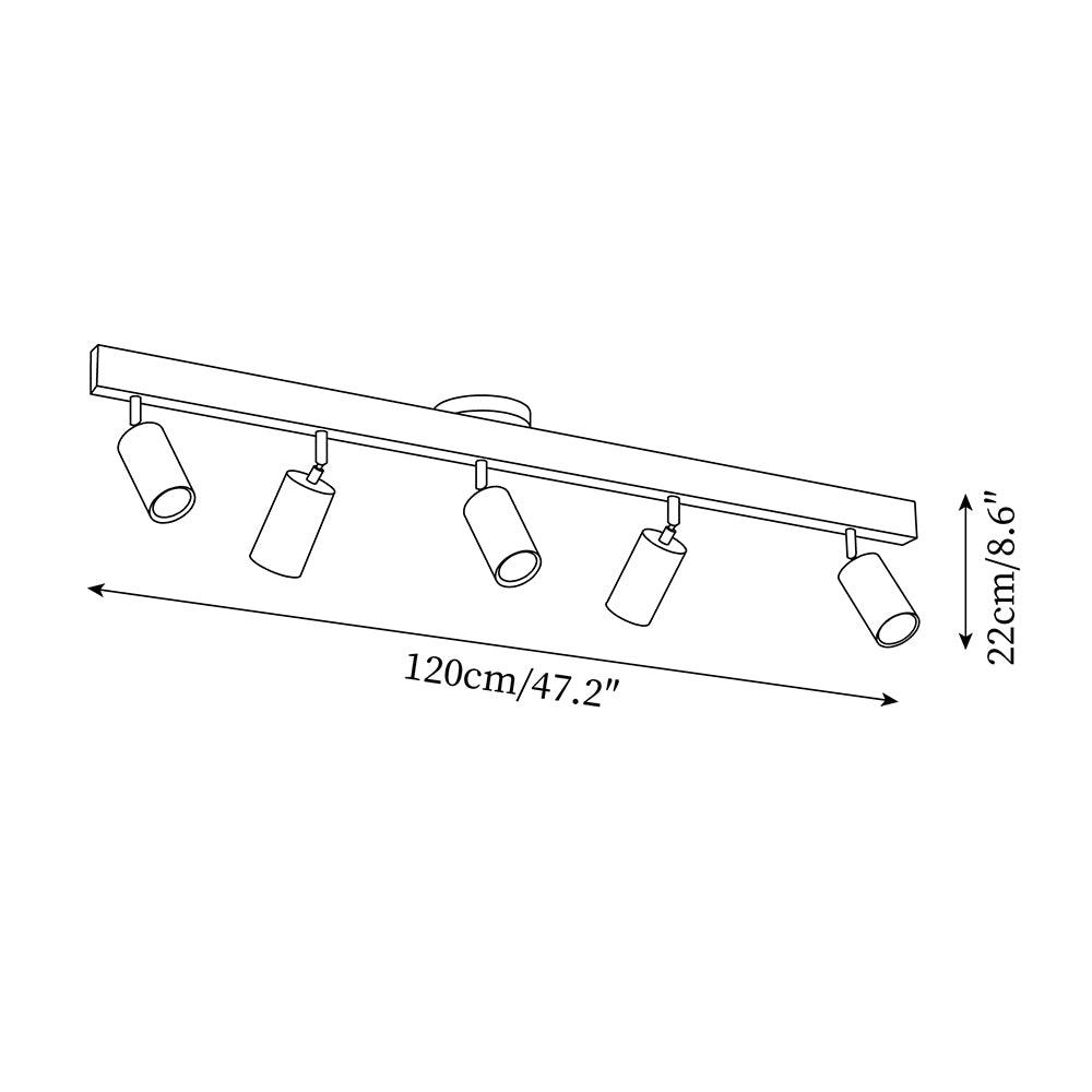 Wooden Track Ceiling Light | Modern LED Spotlight for Living Room or Hallway