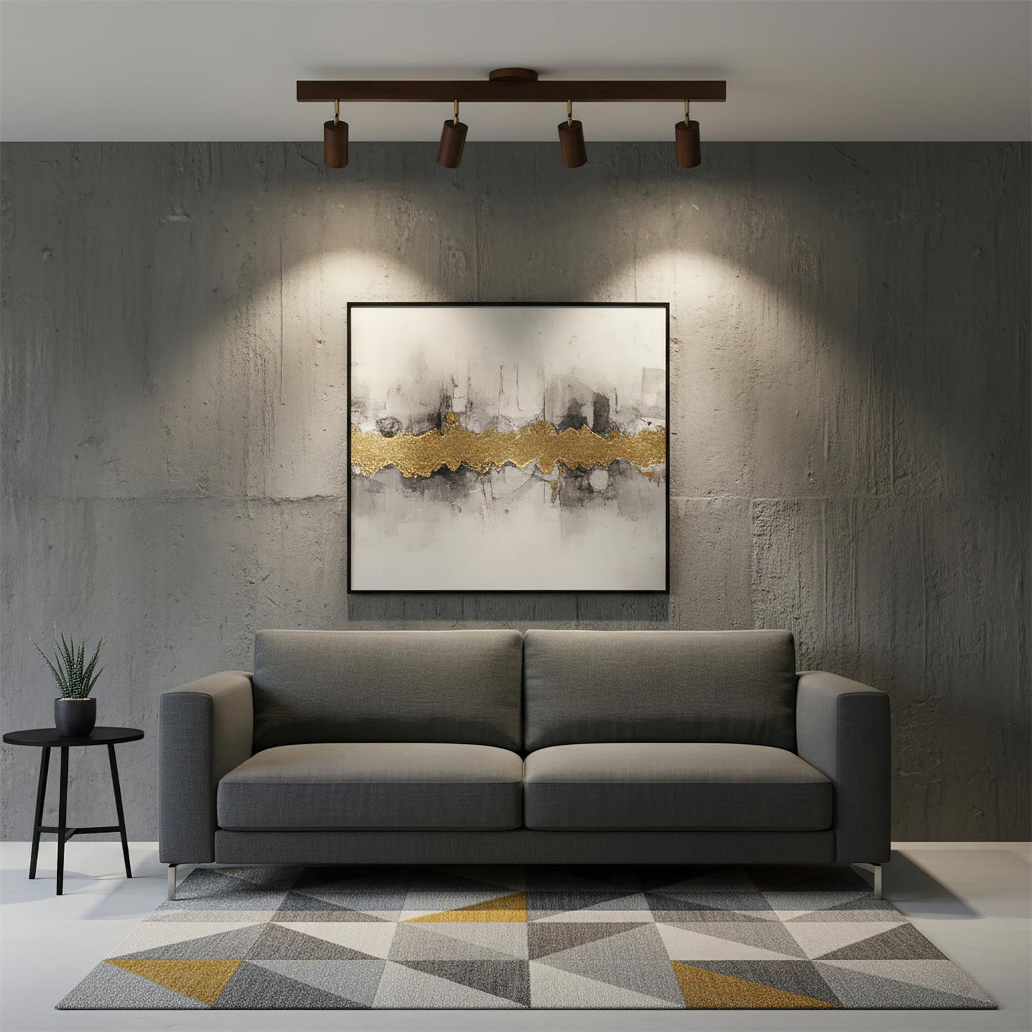 Wooden Track Ceiling Light | Modern LED Spotlight for Living Room or Hallway