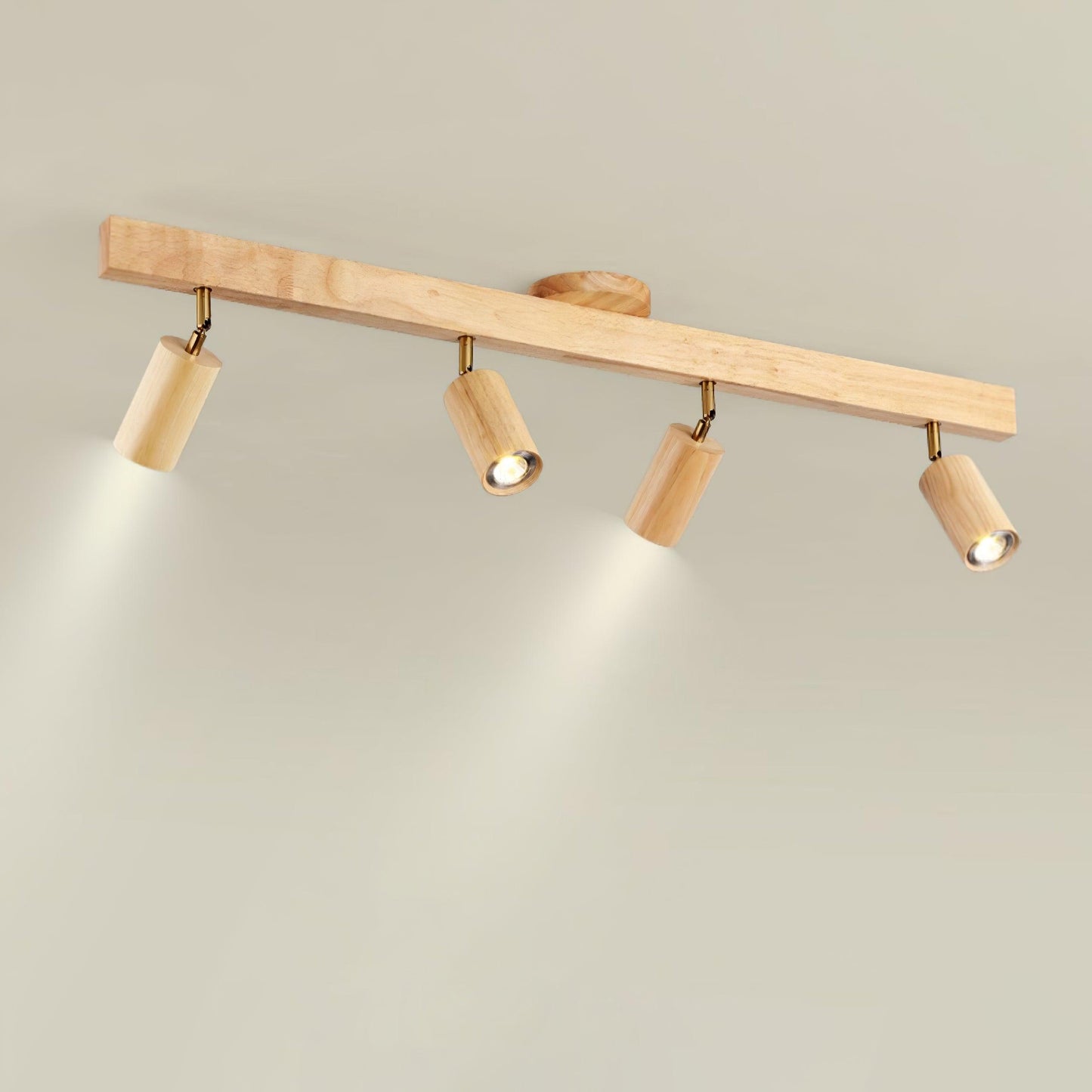 Wooden Track Ceiling Light | Modern LED Spotlight for Living Room or Hallway