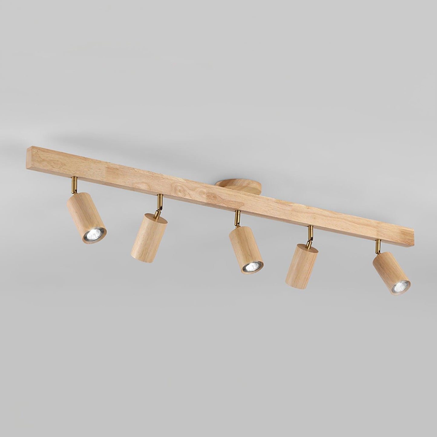 Wooden Track Ceiling Light | Modern LED Spotlight for Living Room or Hallway