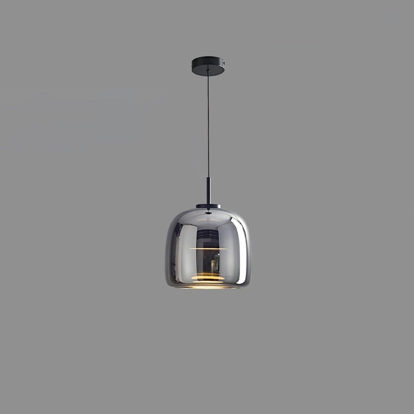 Smoked Glass Pendant Ceiling Lamp | Modern Hanging Light for Dining and Kitchen