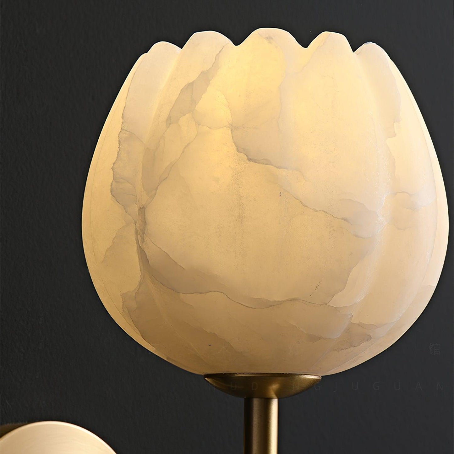 Alabaster Flower Wall Sconce | Elegant Bedroom and Living Room Wall Lamp