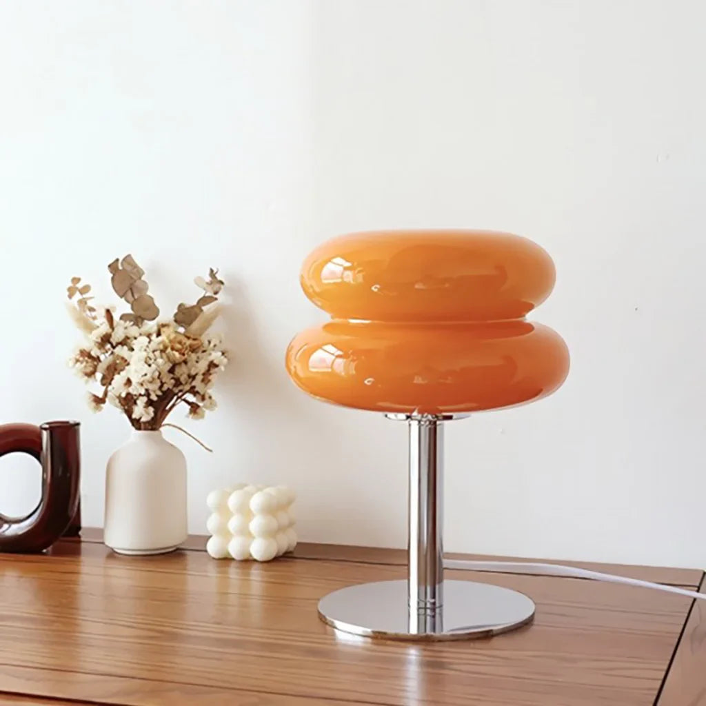Bauhaus Minimalist Glass Table Lamp for Bedroom and Living Room | Modern Desk Lamp
